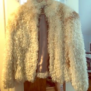Curly lamb fur vintage